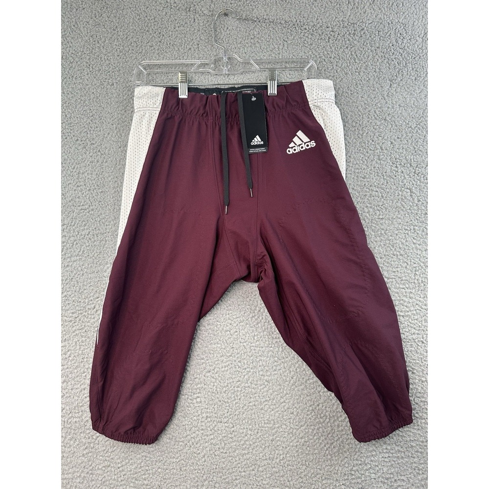 Adidas Woven A1 Stock Football Pants Maroon White Mens XL GG7414 NWT